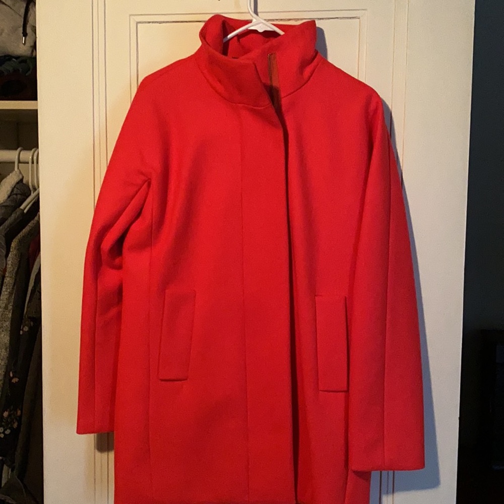 Red J.Crew coat like new size 2